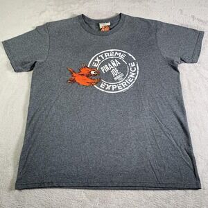 VTG Pirana Joe Shirt Mens XL Gray Extreme Experience Progreso Mexico Graphic Tee